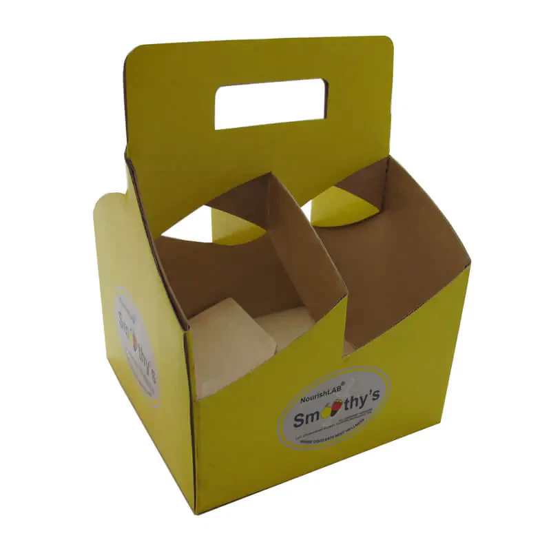 Auto Lock Bottom Beer Carrier - Rapid Custom Boxes