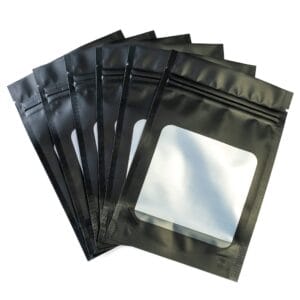 Smell proof Mylar bags with PVC Window